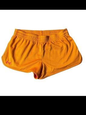 X9- Under Armour Women's Bright Orange Athletic Shorts large lg l